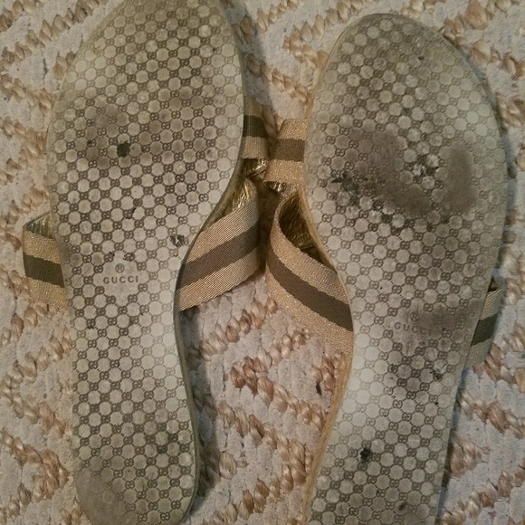Authentic GUCCI Espadrille Slides - Picture 3 of 3